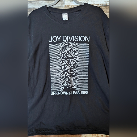 NWT Joy Division Unknown Pleasures Black Cotton Short Sleeve Logo Tee - Picture 2 of 13